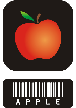 Download free apple food barcode icon